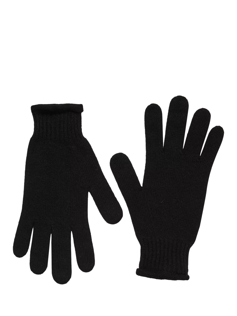SISLEY ribbed cuff gloves cashmere blend knit - British product