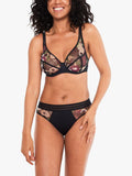 Maison Lejaby floral wired full cup bra Berry Garden, imported from the UK