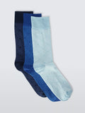 John Lewis pack of 3 socks blue multi, imported from the UK
