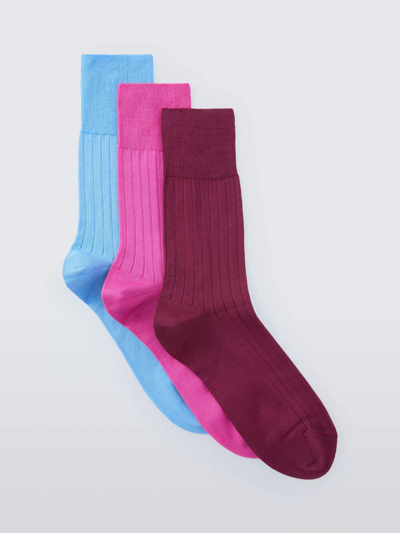 John Lewis mercerised cotton socks pack of 3 (British brand)