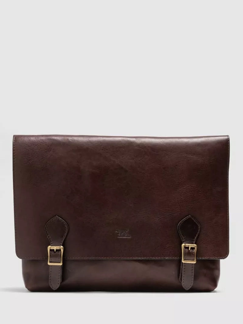 Rodd & Gunn Woodstock messenger satchel in Cocoa, imported from the UK