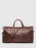 Rodd & Gunn chocolate leather weekender bag - British product