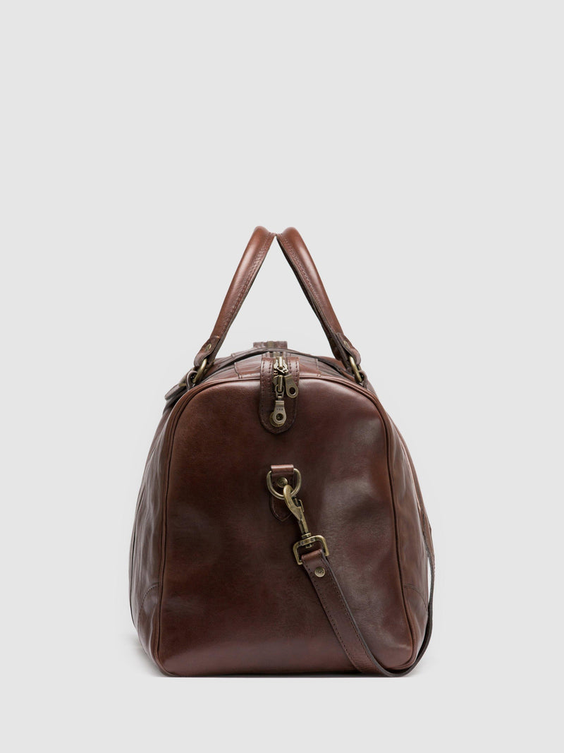 Rodd & Gunn chocolate leather weekender bag - British product
