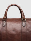 Rodd & Gunn chocolate leather weekender bag - British product