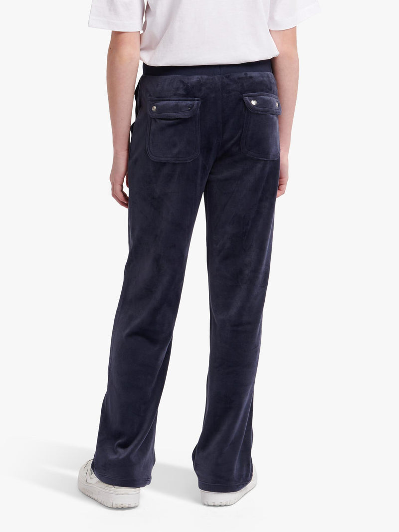 Juicy Couture Kinder-Jogginghose aus Velours mit weitem Bein, britische Version