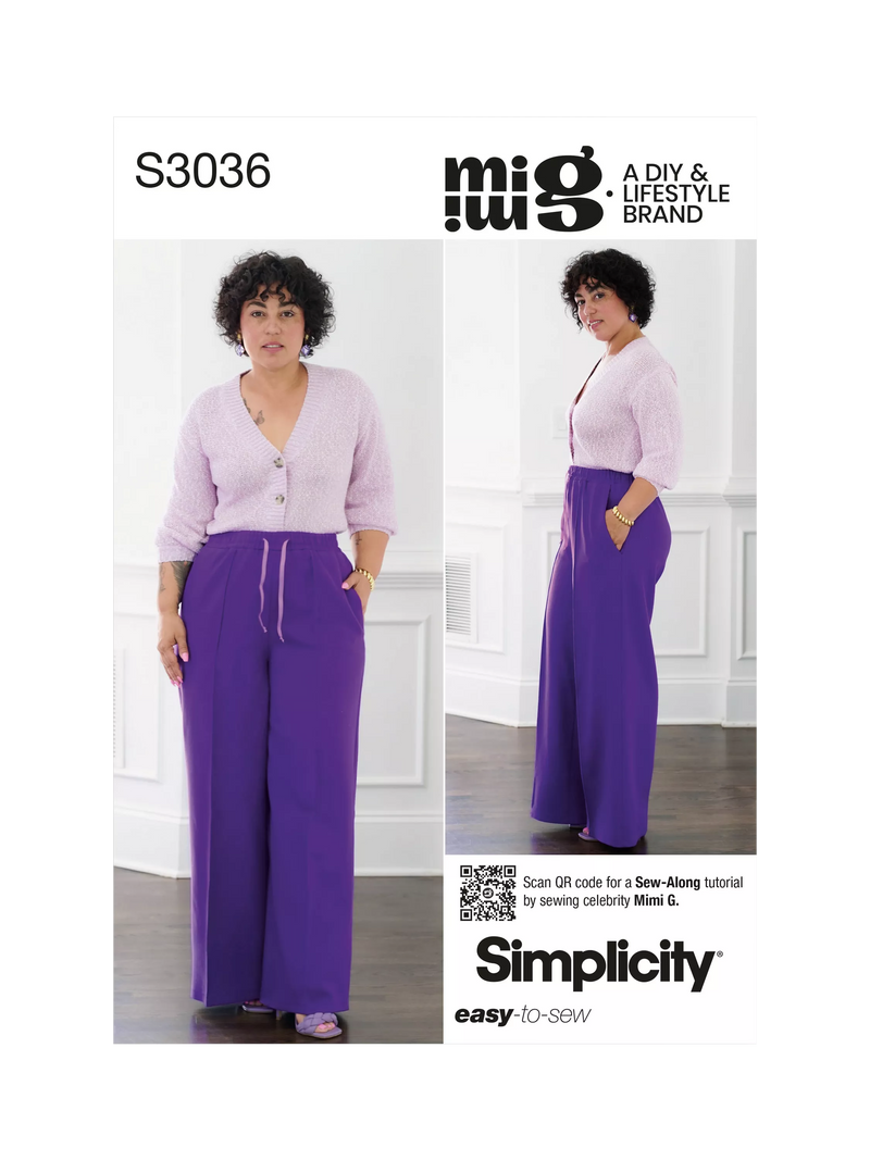 Simplicity Misses' Jogger Pants sewing pattern S3036 (British brand)