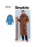 Simplicity sewing pattern Misses Coats S3034 - British product