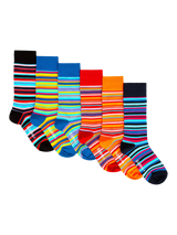 Paquete de 6 pares de calcetines estampados OddBalls Lines