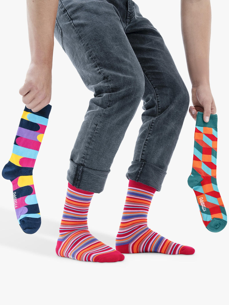 OddBalls random socks mixed pattern Pack of 7, imported from the UK