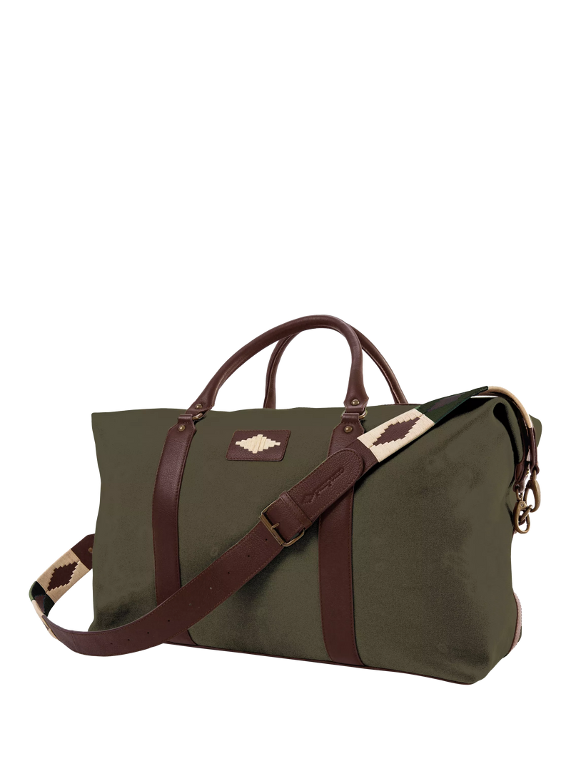 Pampeano Caballero Duffle Bag aus Leder und Canvas, 38 Liter