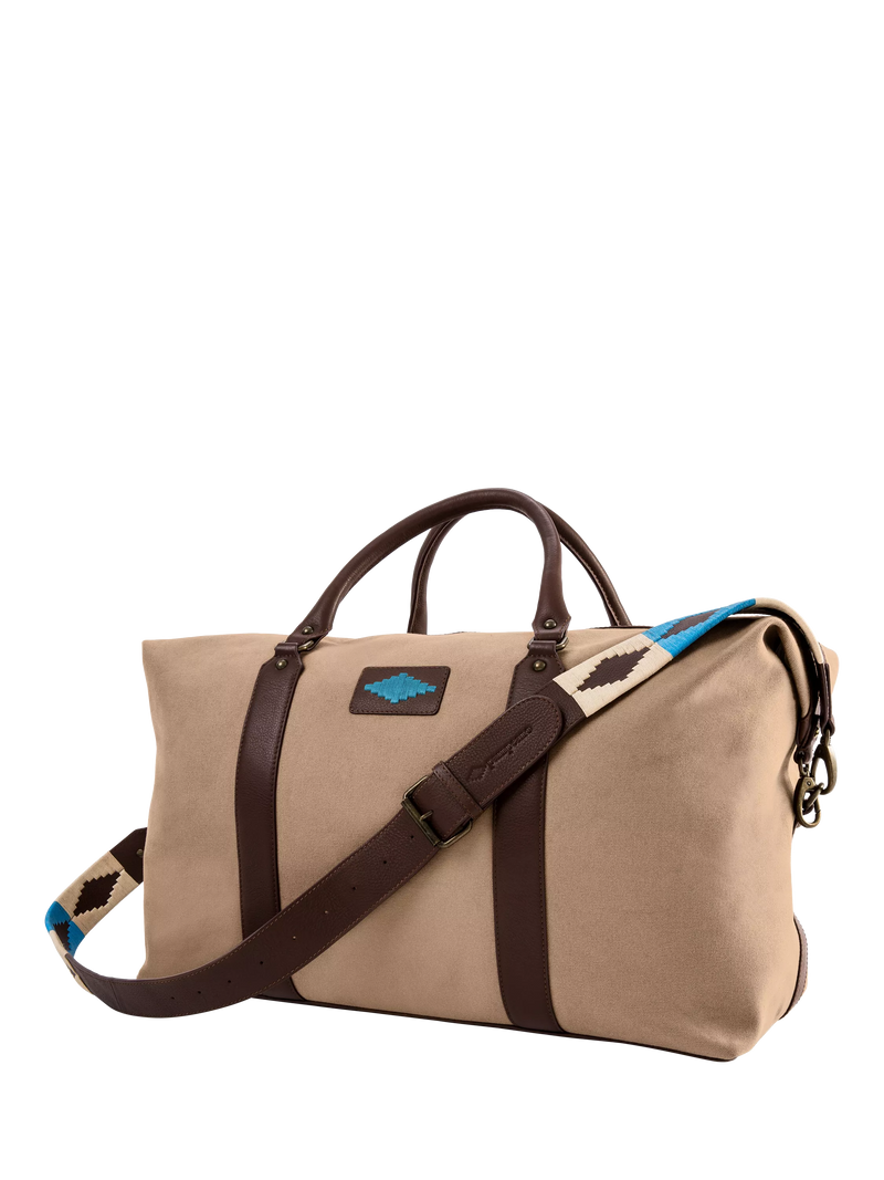 Pampeano Caballero Duffle Bag aus Leder und Canvas, 38 Liter