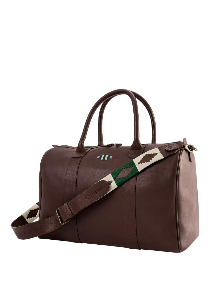 Pampeano Varon leather duffle bag brown (British brand)