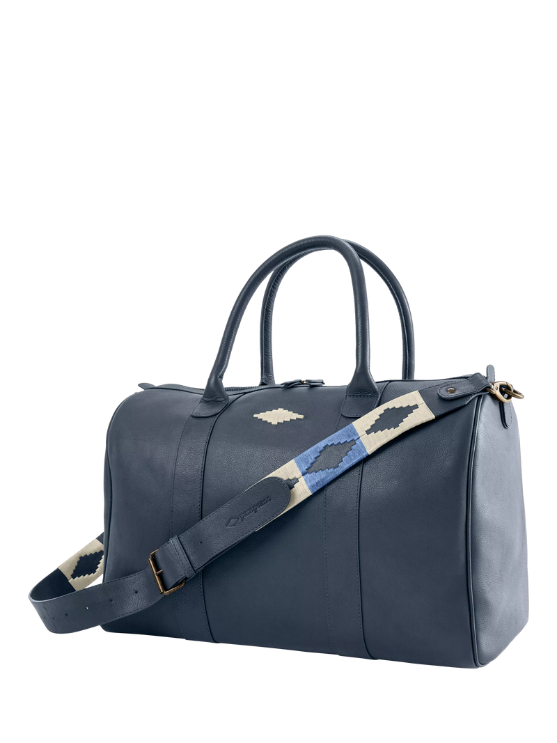 Pampeano Varon leather duffle bag navy (British brand)