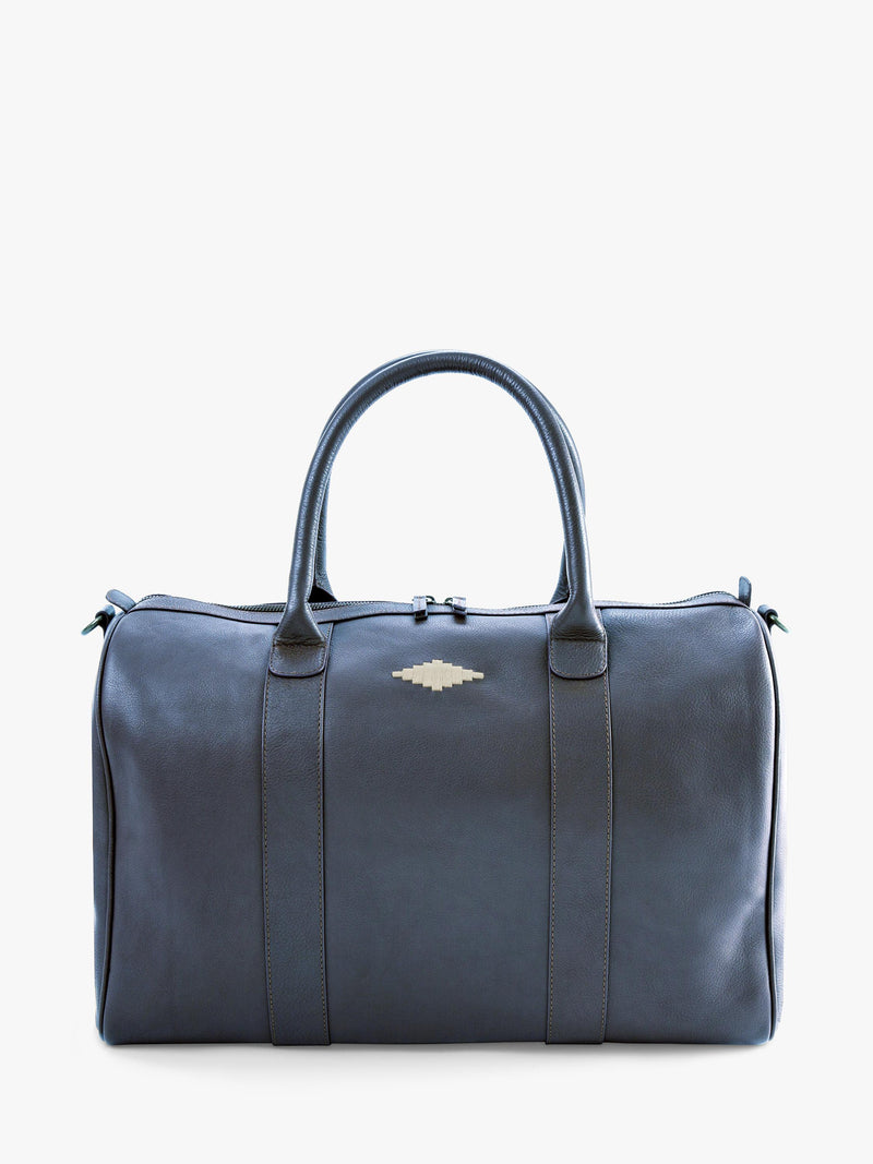 Pampeano Varon leather duffle bag navy (British brand)