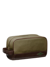 John Lewis Pampeano Hombre Leather & Canvas Wash Bag- Buy online at McGrocer