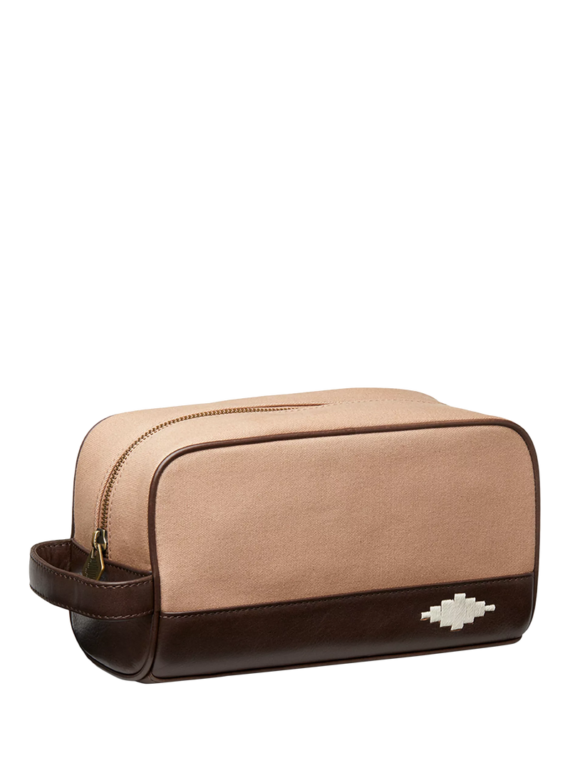 Pampeano Hombre Leather & Canvas Wash Bag