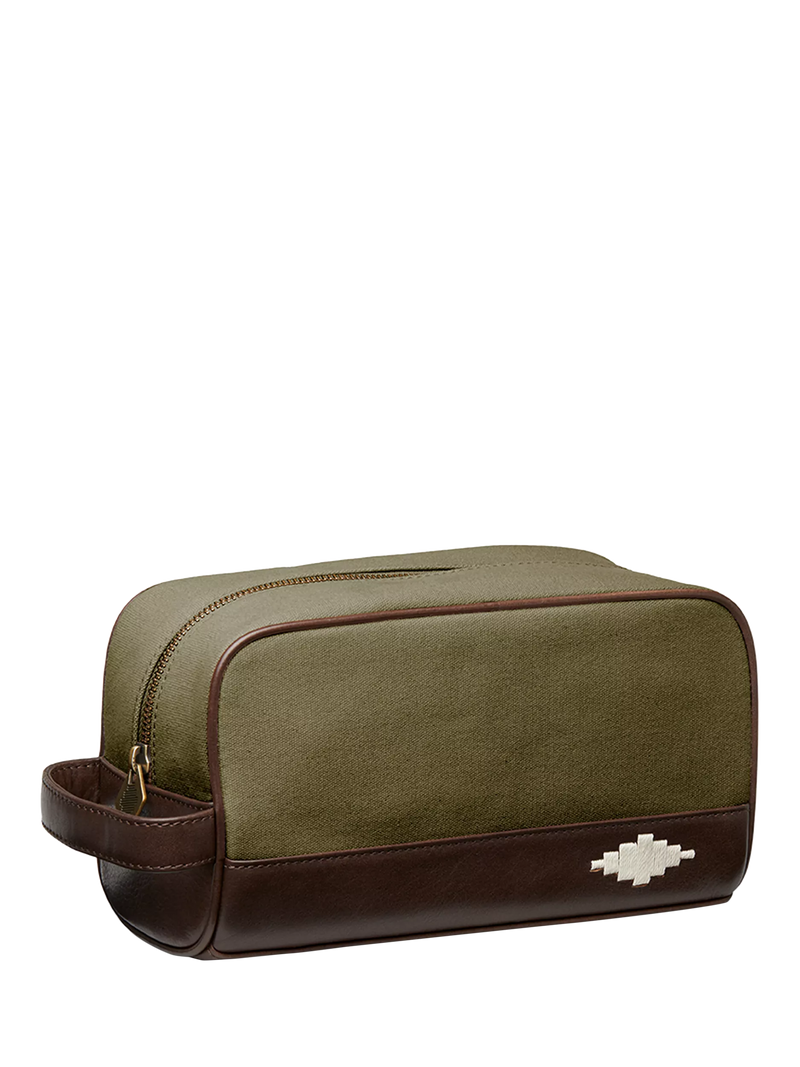 Pampeano Hombre Leather & Canvas Wash Bag