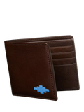 Pampeano Dinero Leather Card Wallet, Brown/Blue, One Size