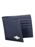 Pampeano Dinero Leather Card Wallet, Navy/Cream, One Size