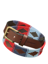 John Lewis Pampeano Ceibo Leather Belt Blue/Red- Buy online at McGrocer