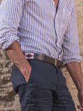Pampeano Hermoso belt brown blue pink, UK version