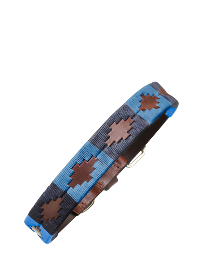 John Lewis Pampeano Azules Leather Dog Collar, Blue- Buy online at McGrocer