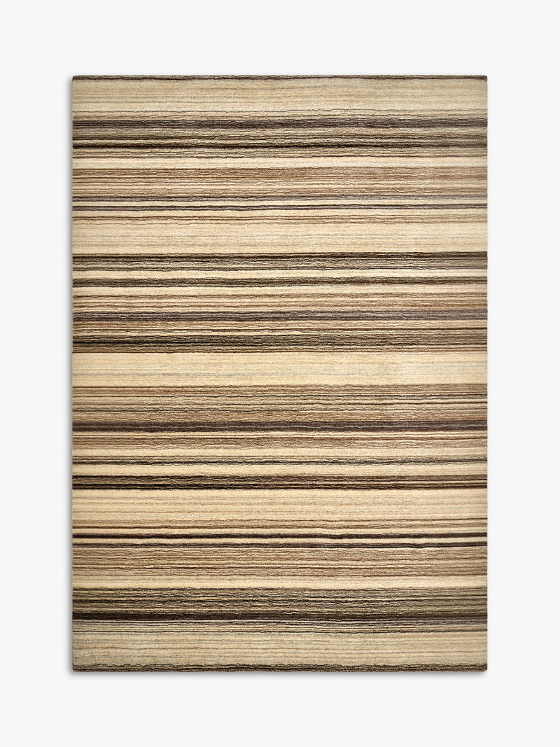Gooch Luxury spice chilli stripe wool rug (British brand)