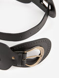 THE KOOPLES double buckle leather belt black (British brand)