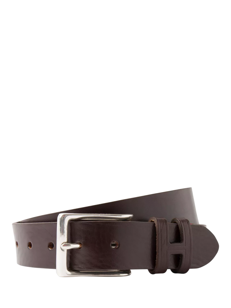 Hackett London Leather Monogram Belt