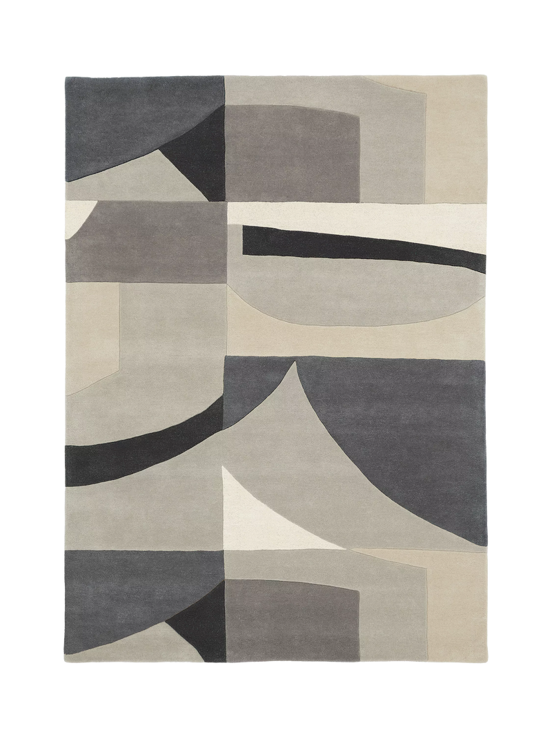 Harlequin geometric pure wool rug in multi colors, UK version