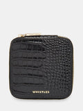 Whistles leather jewellery box black compact, UK version