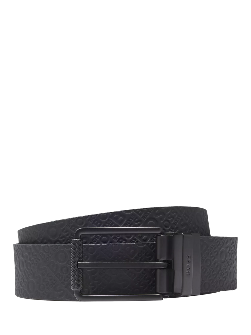 BOSS black leather belt - British product