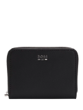 BOSS black textured faux leather wallet, imported from the UK
