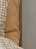 Piglet in Bed Gingham Linen Fitted Bed Sheet