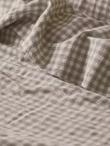 John Lewis Piglet in Bed Gingham Linen Flat Sheet Double- Buy online at McGrocer