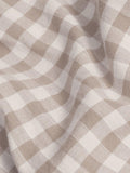 Piglet in Bed gingham linen flat sheet double - British product