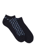 BOSS Sneaker-Socken, 2er-Pack, Marineblau, Multi, UK-Version
