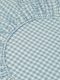 Piglet in Bed gingham linen fitted sheet, imported from the UK
