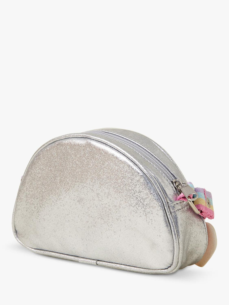 Angels by Accessorize kids rainbow cross body bag silver (British brand)