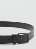 Mango Bolonia leather belt black - British product
