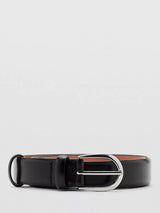 John Lewis Mango Turve Leather Belt, Black- Buy online at McGrocer