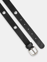 John Lewis Whistles Studded Leather Belt, Black- Buy online at McGrocer