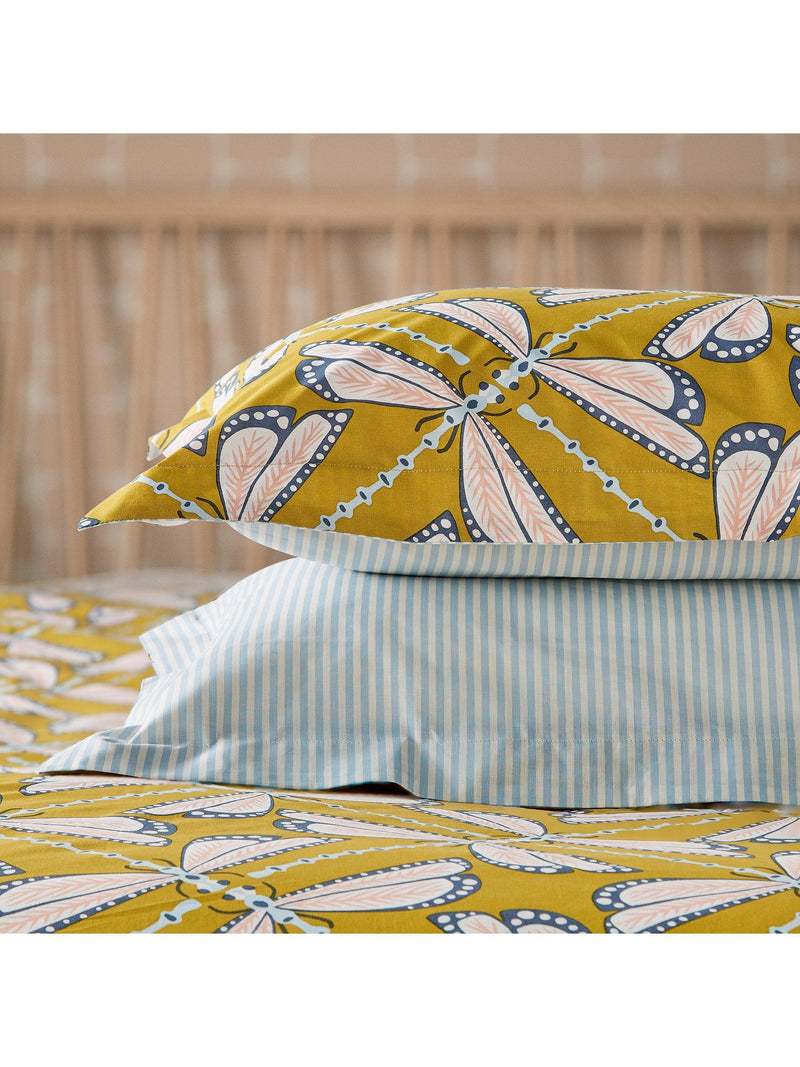 Scion Moon Flights duvet cover set double mustard, UK version