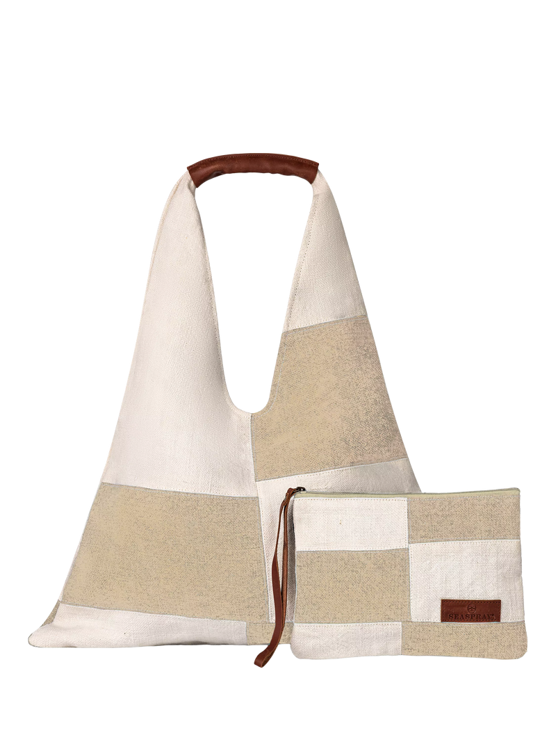 Seaspray Patchwork Beach Bag and Purse Set