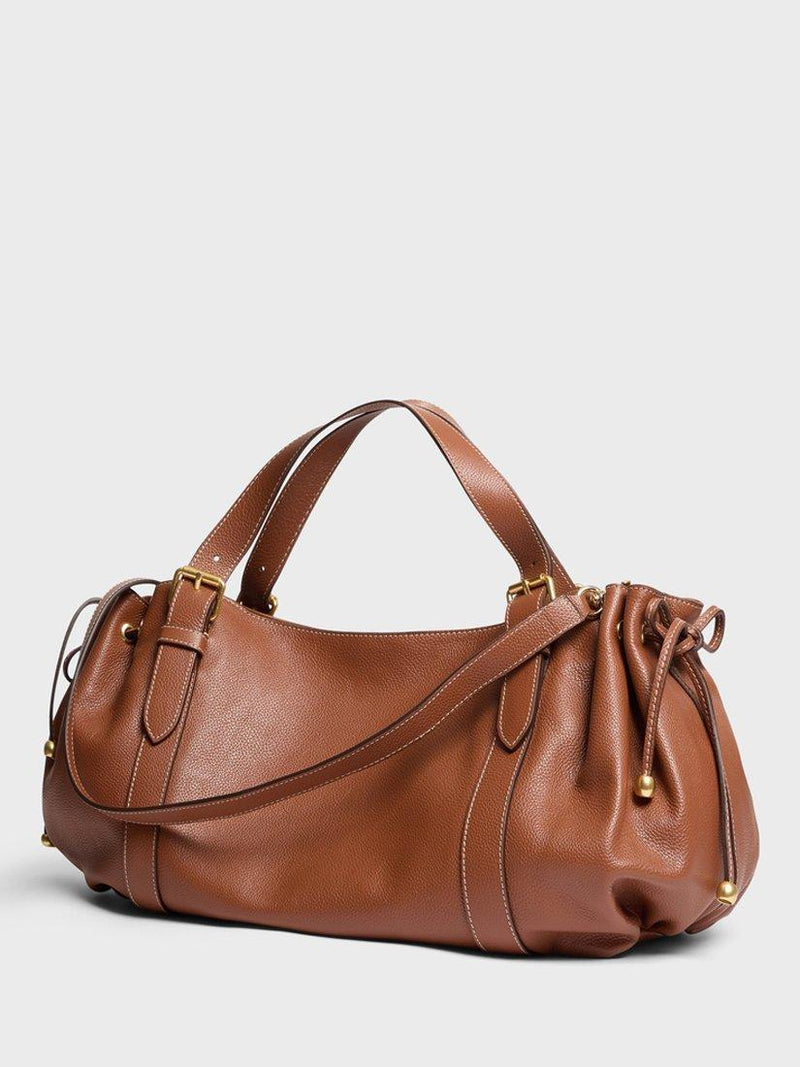 Gerard Darel Le 24H leather shoulder bag in tan (British brand)