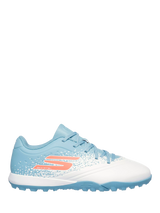 John Lewis Skechers Kids Razor 1.5 Turf Speed Football Boots White/Turquoise- Buy online at McGrocer