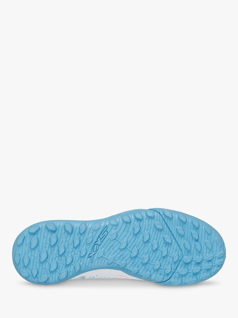 Skechers kids turf football boots white turquoise - British product
