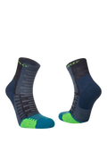 Hilly ankle running socks denim teal - British product