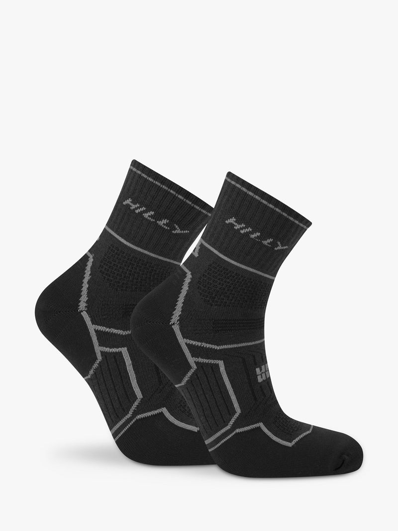 Hilly Twin Skin anklet running socks black - imported from the UK