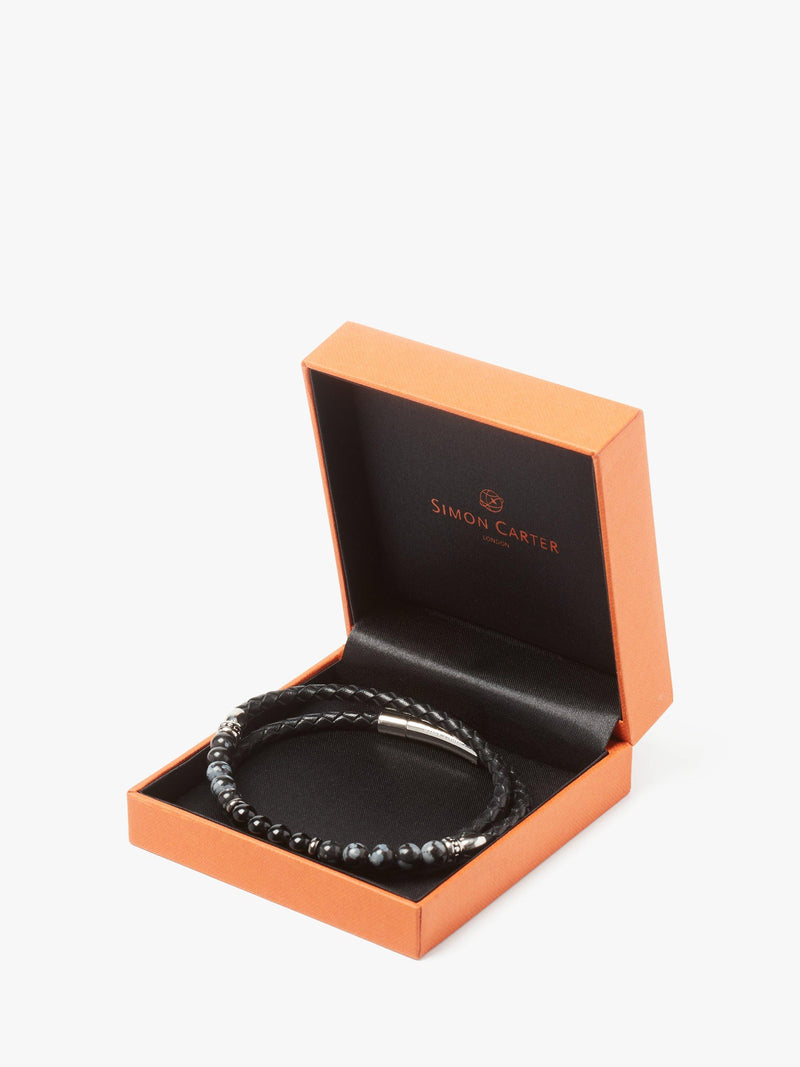 Simon Carter Hayle bracelet with onyx and obsidian beads (British brand)
